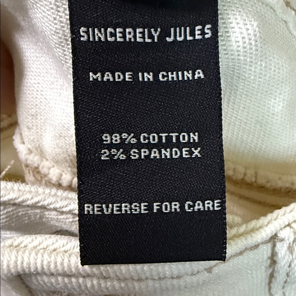 Sincerely Jules Off-White Denim Pants - Picture 7 of 8